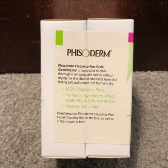 SOLD - TWO BARS Phisoderm Facial Cleansing Bar, Fragrance Free, 3.3oz - Picture 6 of 8